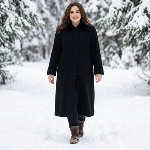 VTG 80s Jofeld Black Coat Size 12